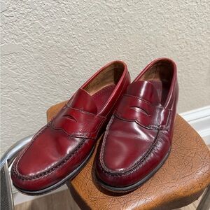 VTG G H Bass Burgundy Leather Loafers - 9